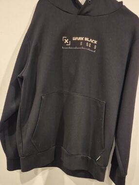 Men's Black Hoodie Cardigan - Size M